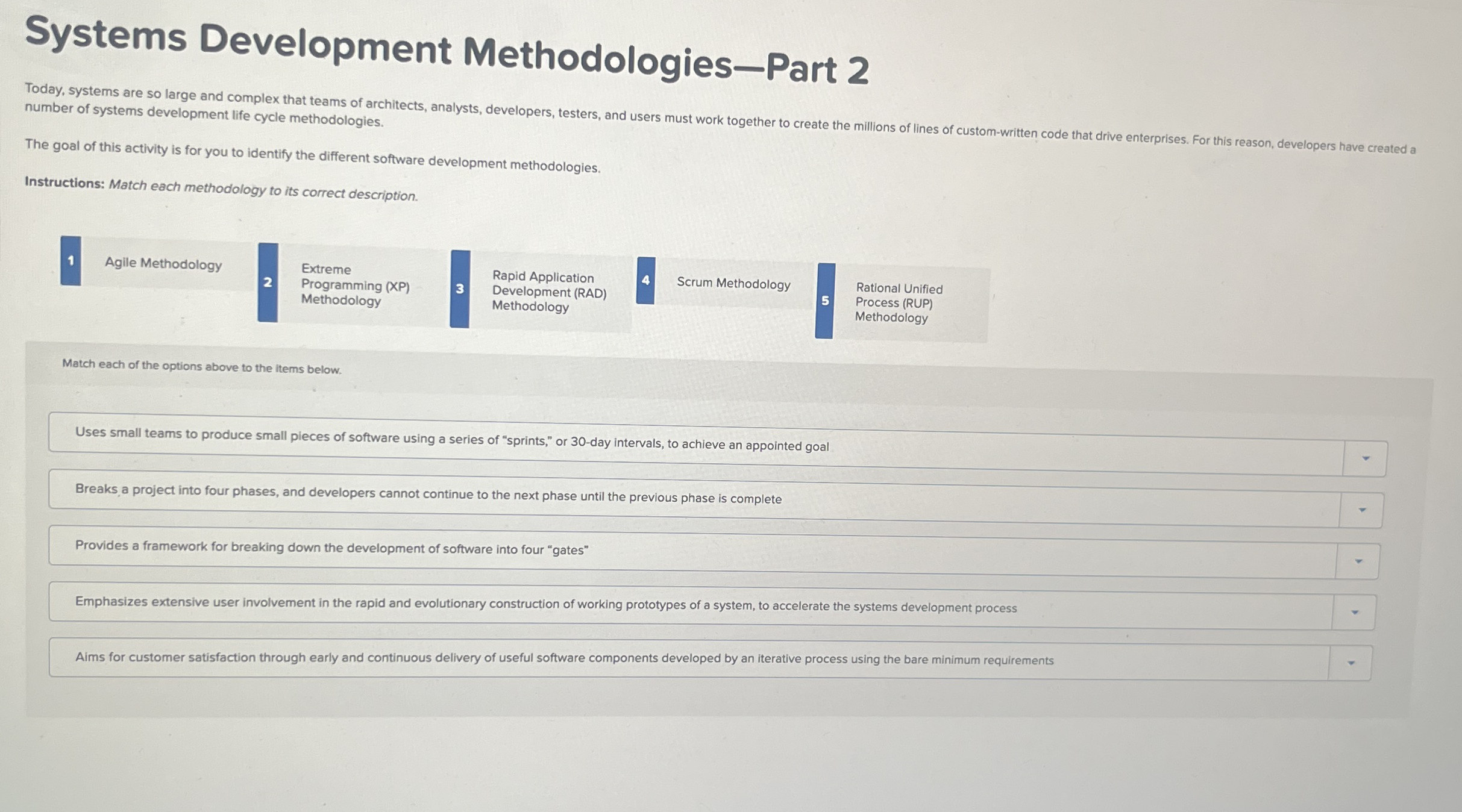 Systems Development Methodologies - Part 2 number
