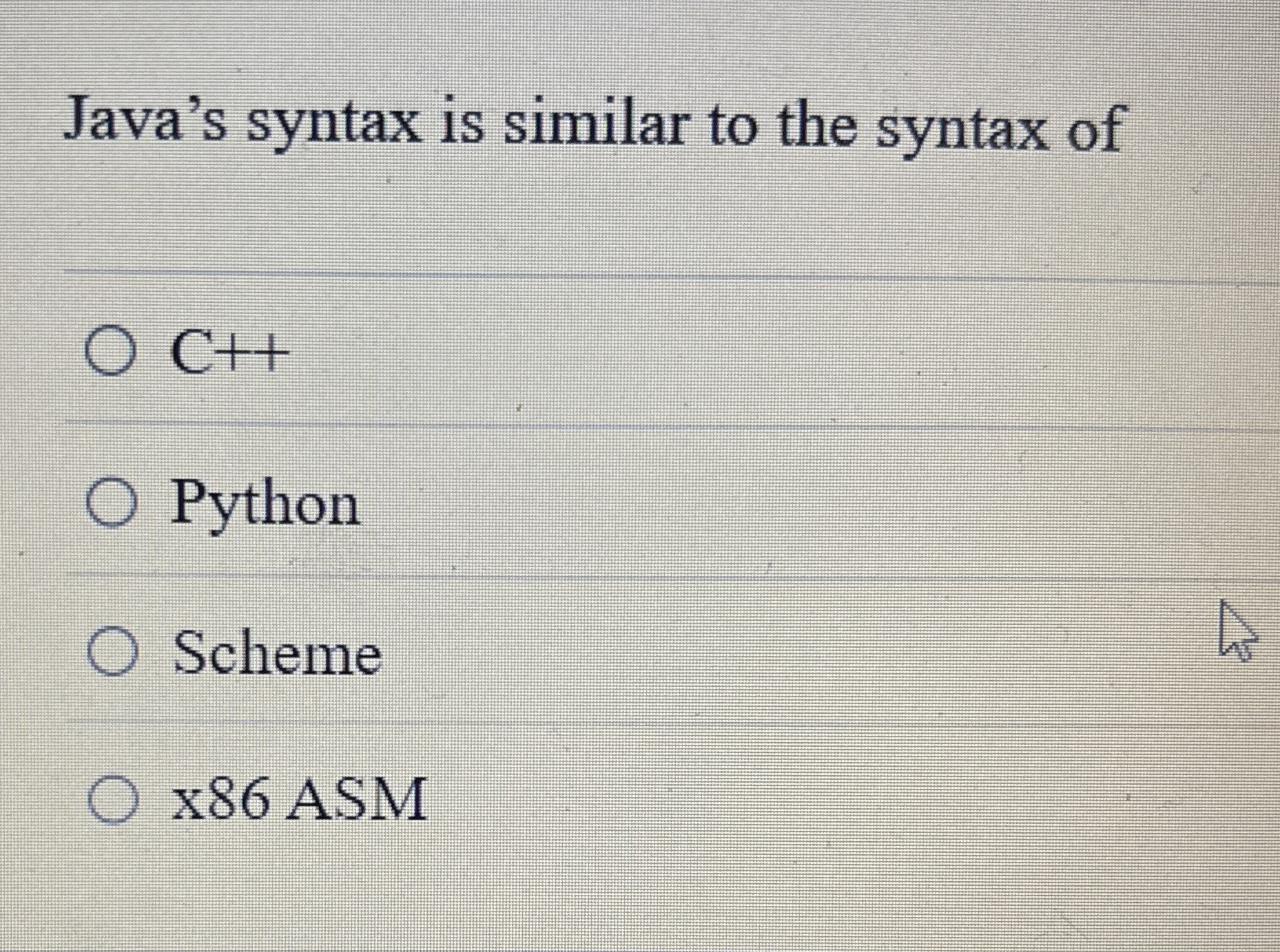 Java's syntax is similar to the syntax of C + +