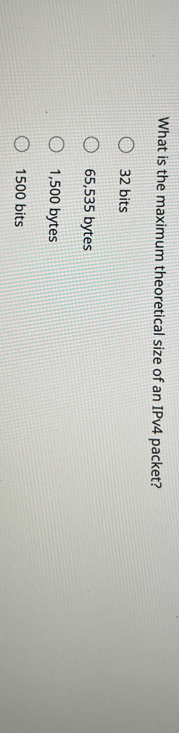 What is the maximum theoretical size of an IPv 4