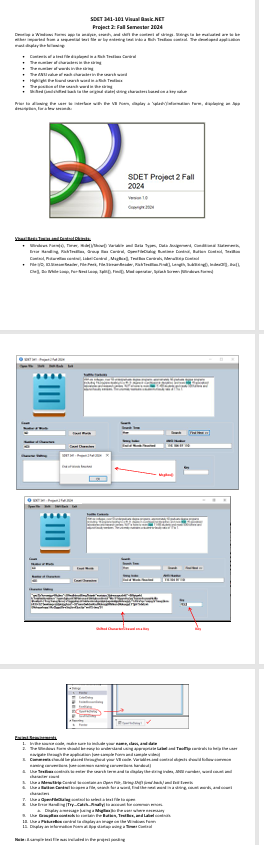 write a code in microsft visual note the text and