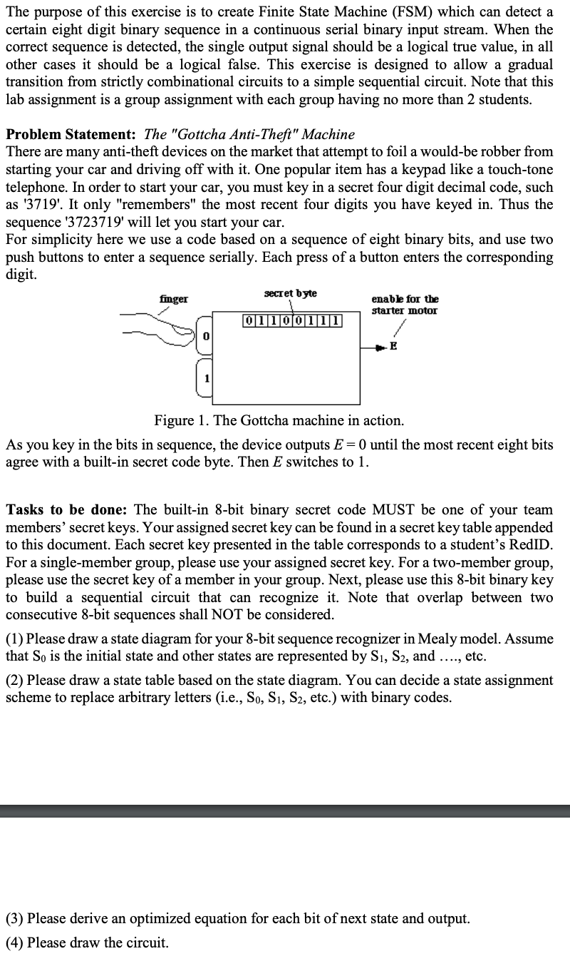 Please use the following Secret Key for the tasks