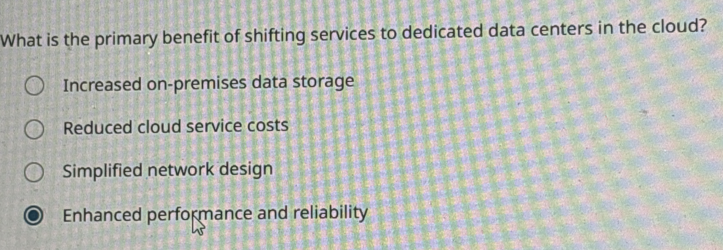 What is the primary benefit of shifting services