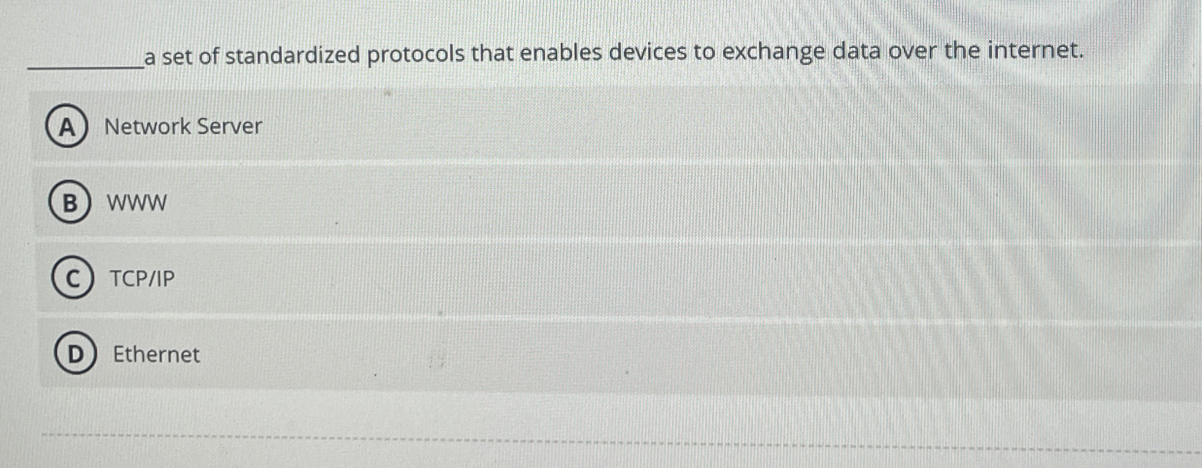a set of standardized protocols that enables