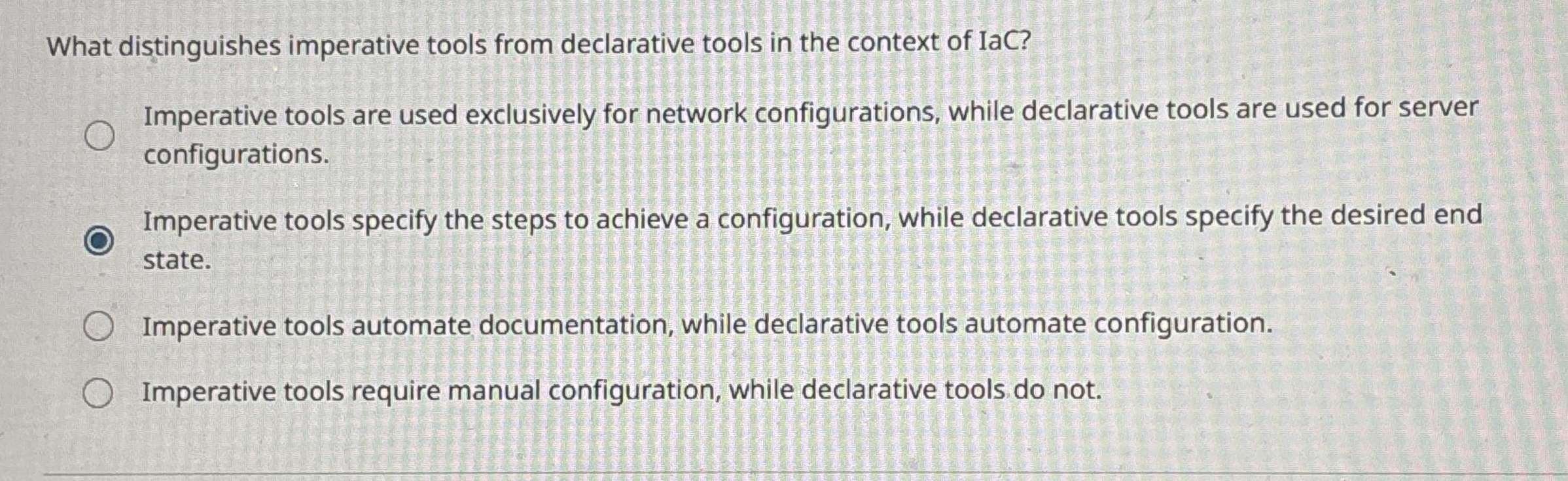 What distinguishes imperative tools from