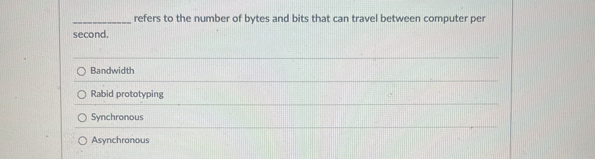 q , refers to the number of bytes and bits that