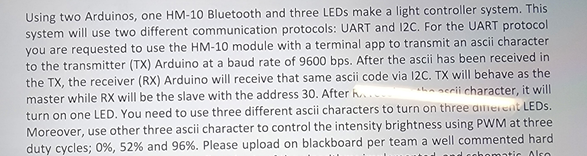Using two Arduinos, one HM - 1 0 Bluetooth and