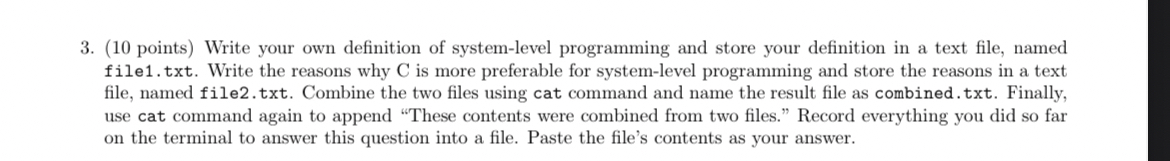 ( 1 0 points ) Write your own definition of