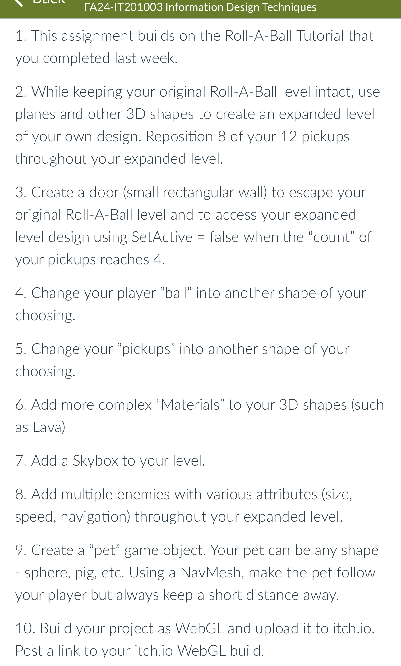 FA 2 4 - IT 2 0 1 0 0 3 Information Design