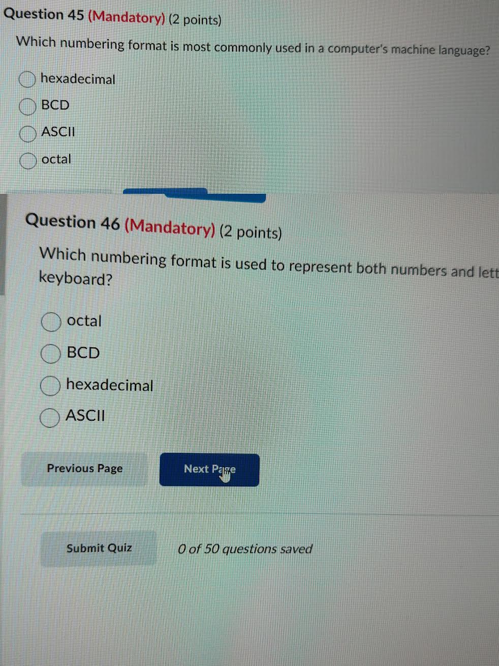 Question 4 5 Which numbering format is most