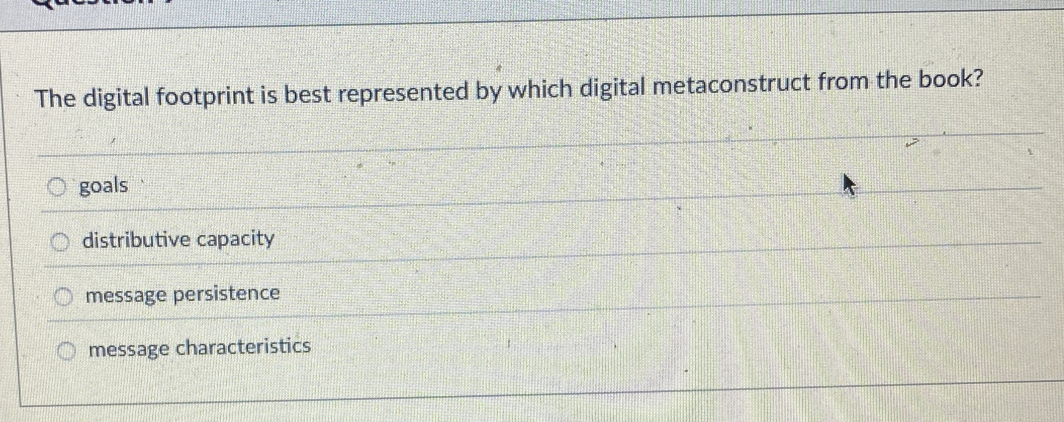 The digital footprint is best represented by