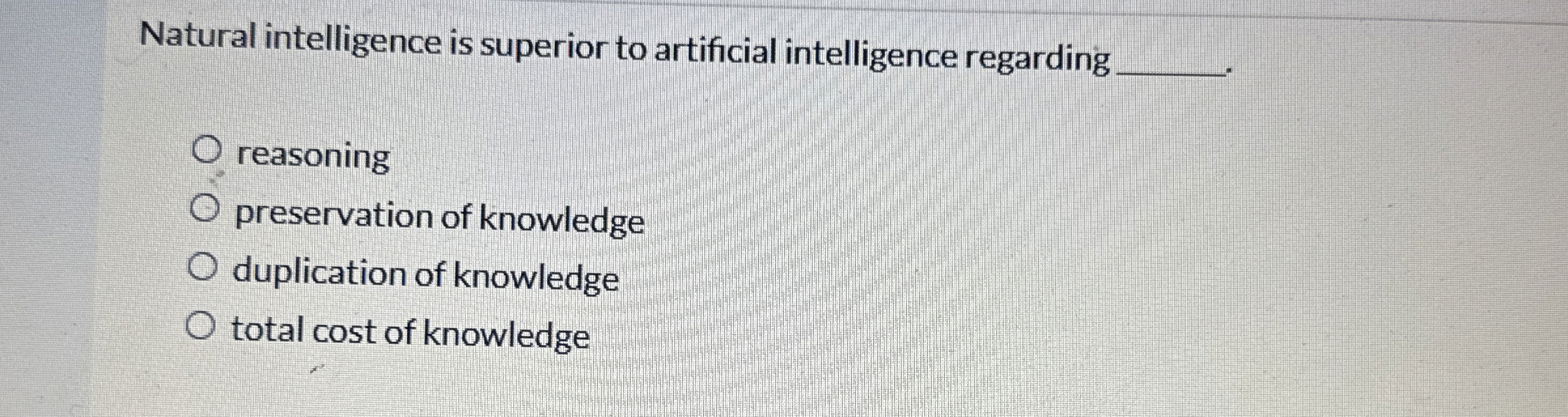 Natural intelligence is superior to artificial