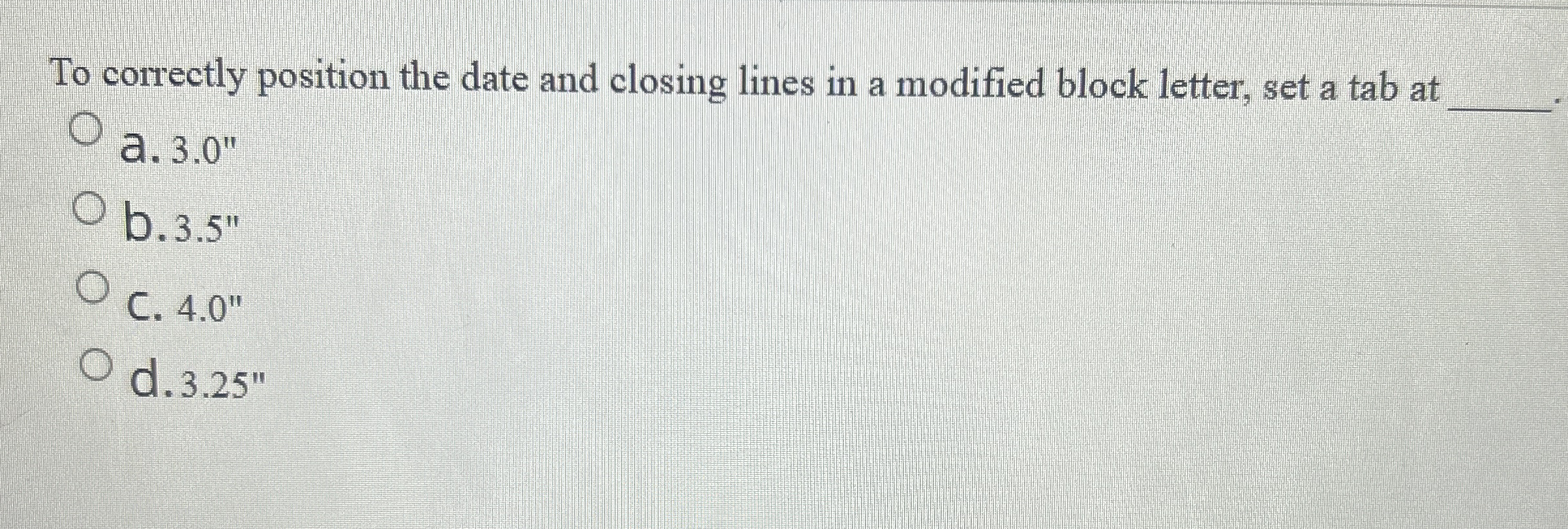 To correctly position the date and closing lines