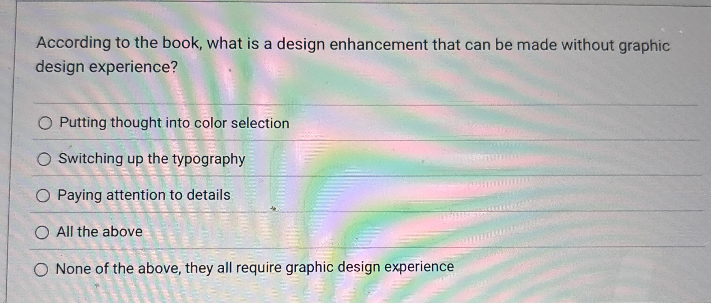 According to the book, what is a design