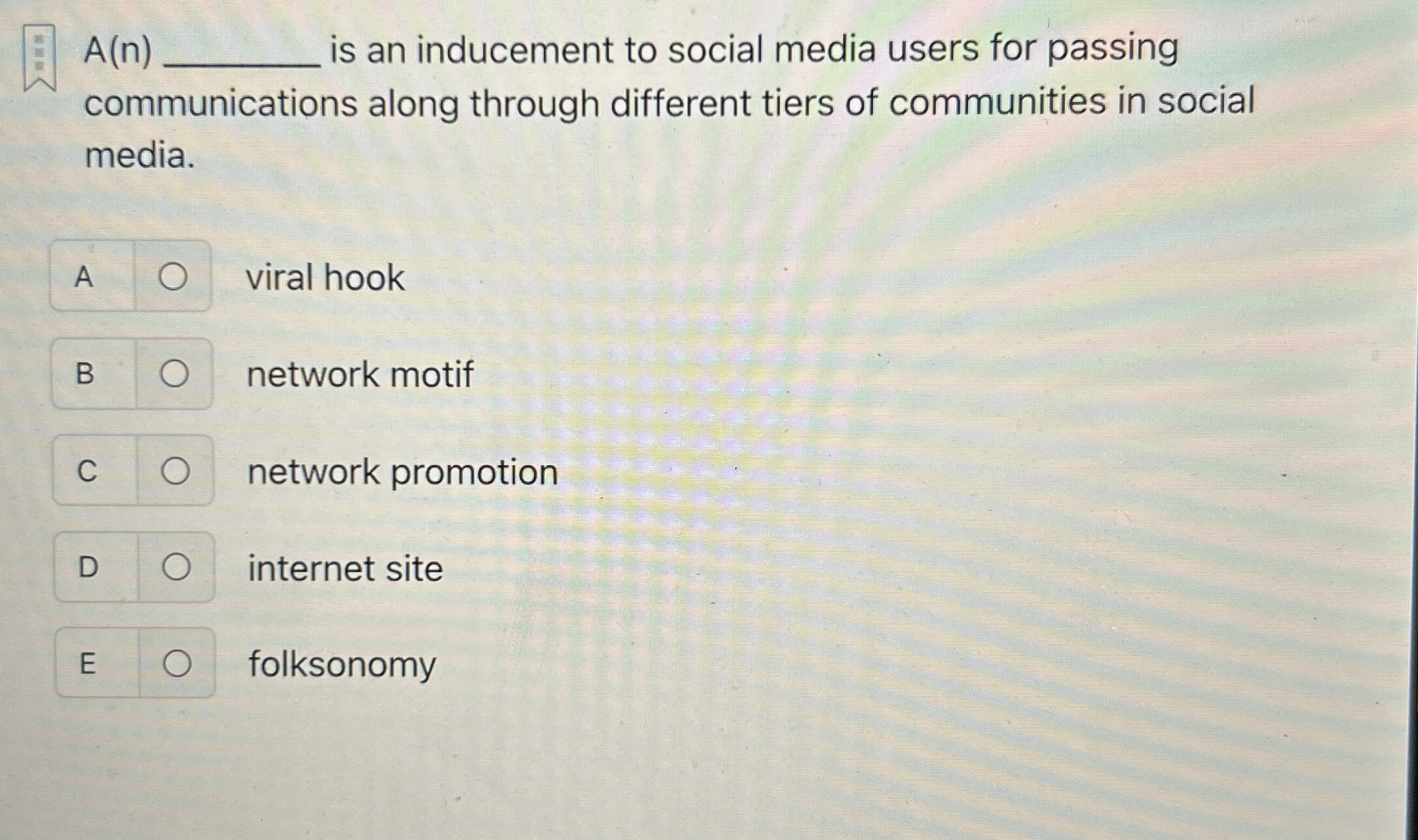 A ( n ) is an inducement to social media users