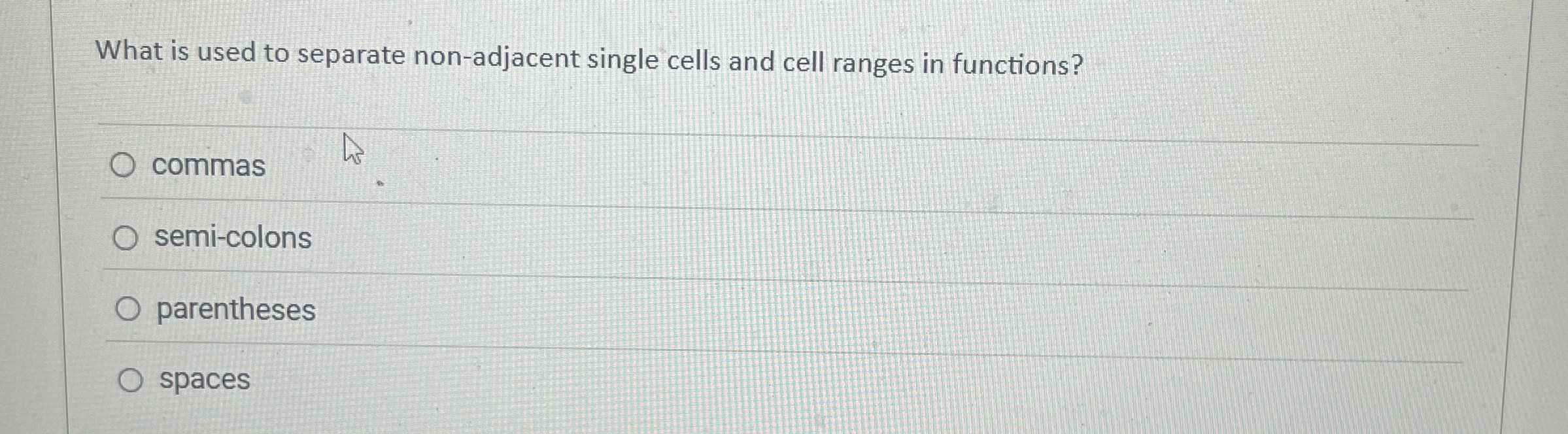 What is used to separate non - adjacent single