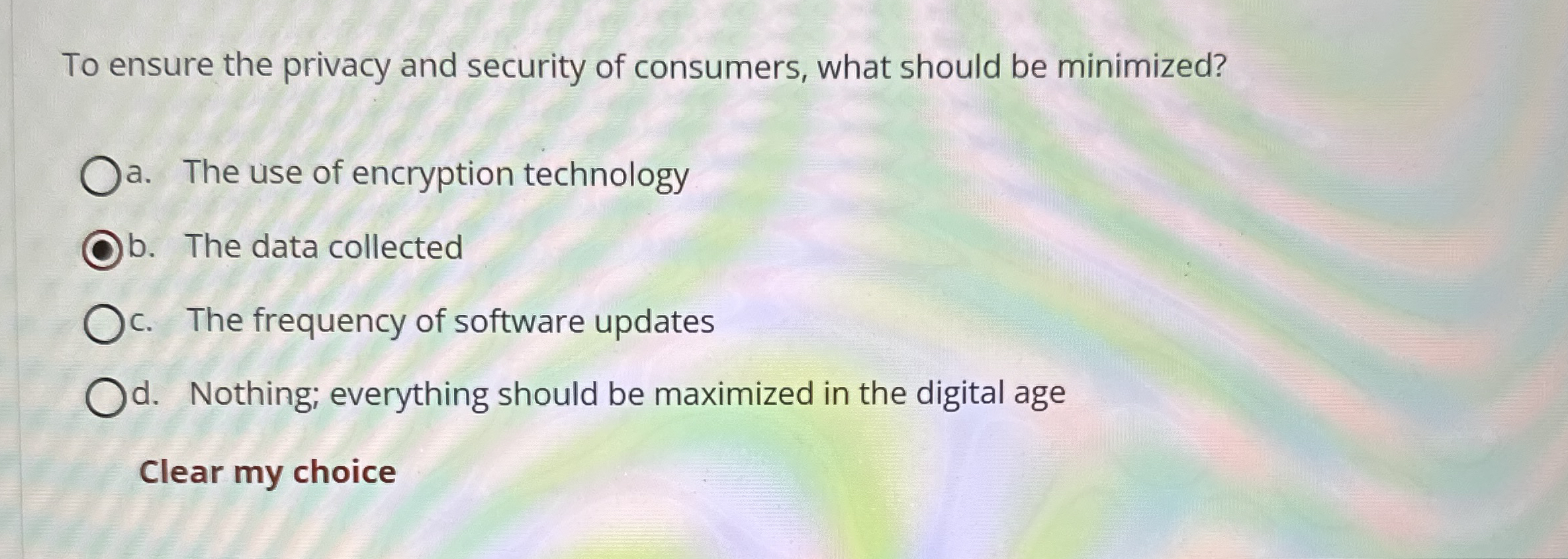 To ensure the privacy and security of consumers,