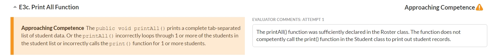 Help! I received most of my PA back competent