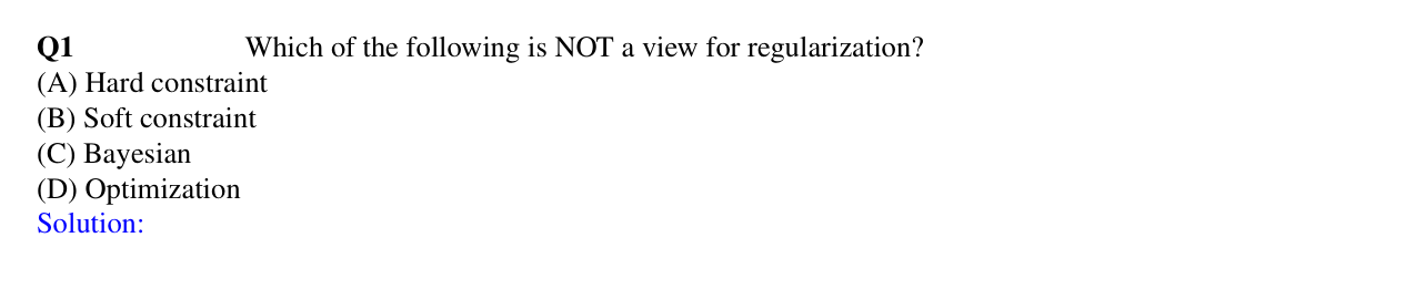 Q 1 Which of the following is NOT a view for