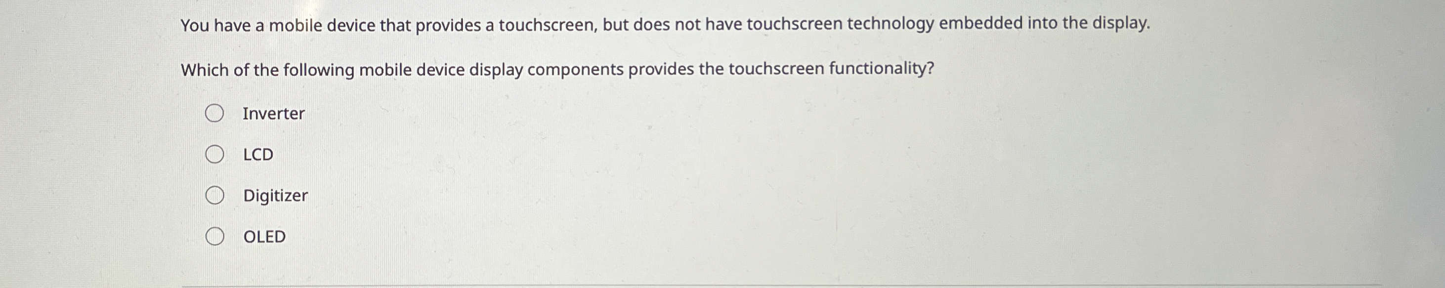 You have a mobile device that provides a