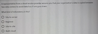 A representative from a cloud service provider