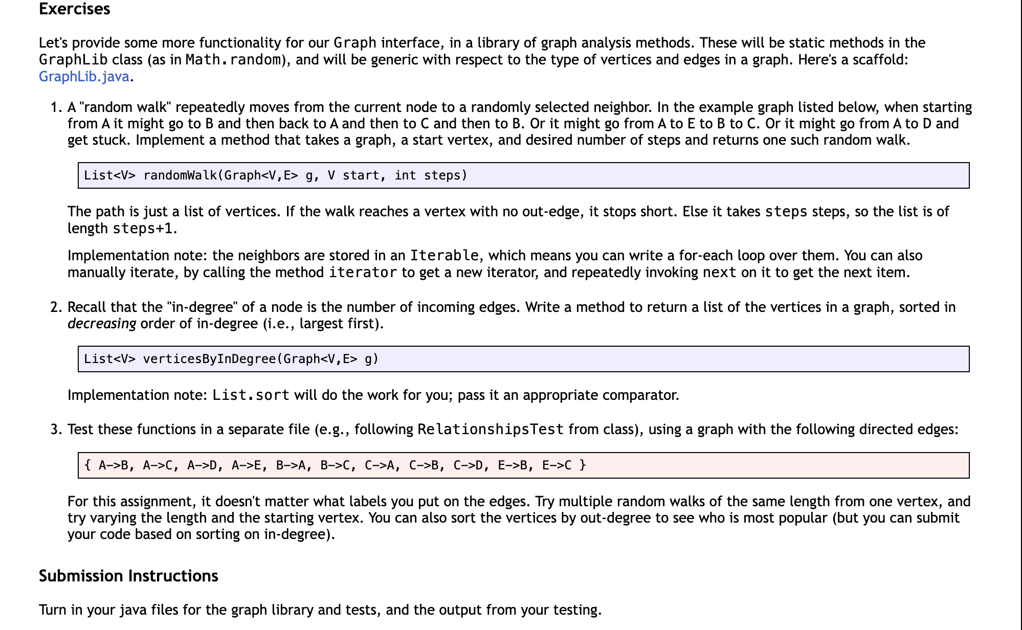 Exercises Let's provide some more functionality
