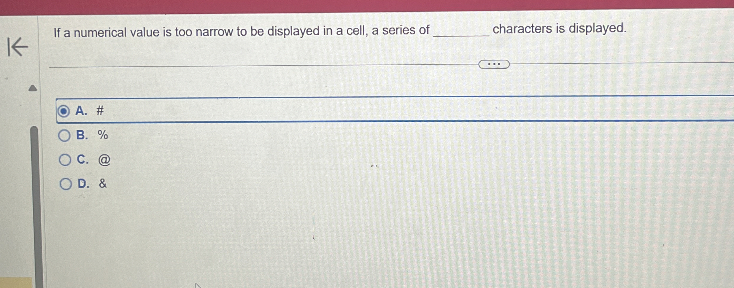 If a numerical value is too narrow to be