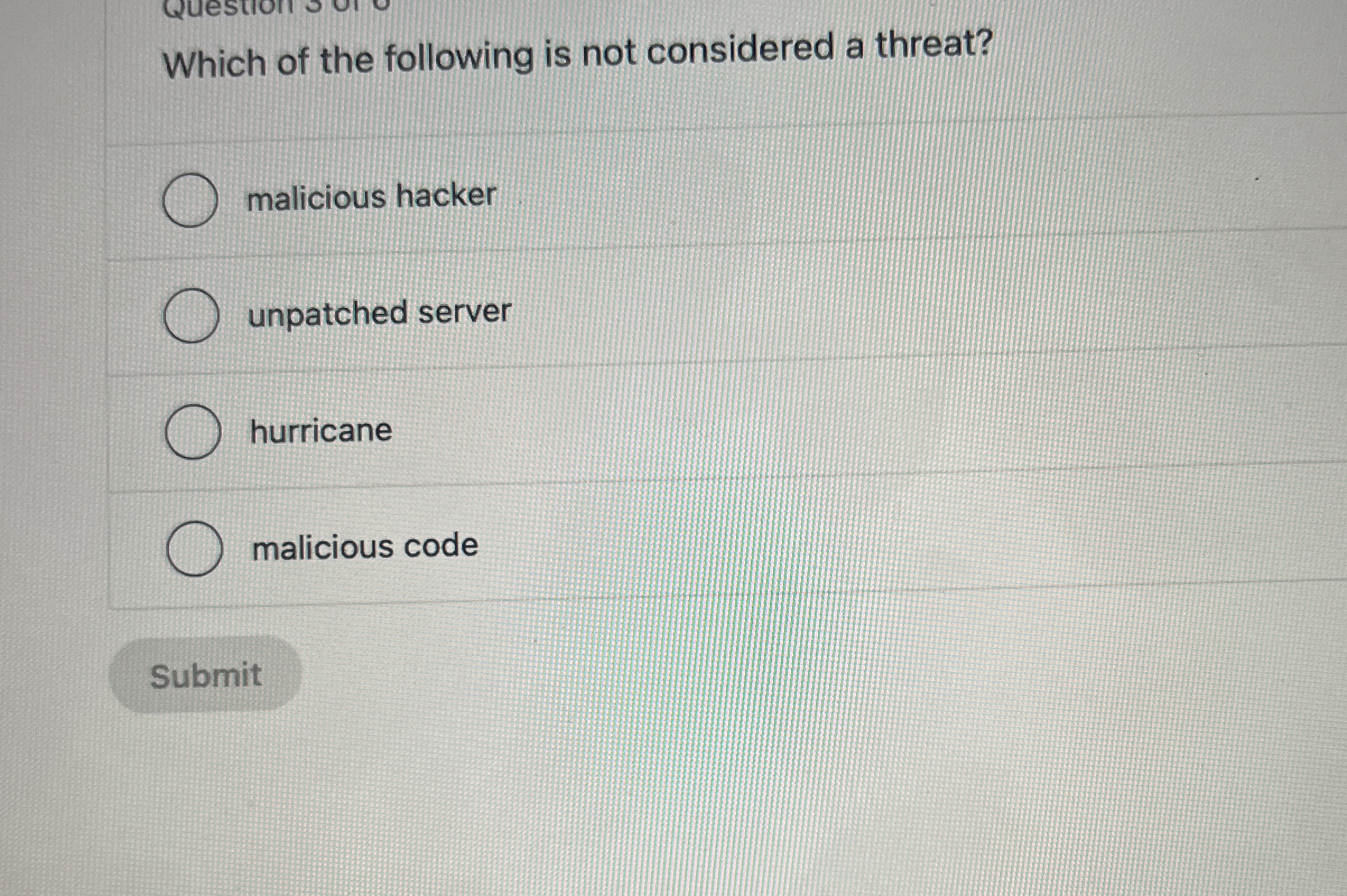 Which of the following is not considered a