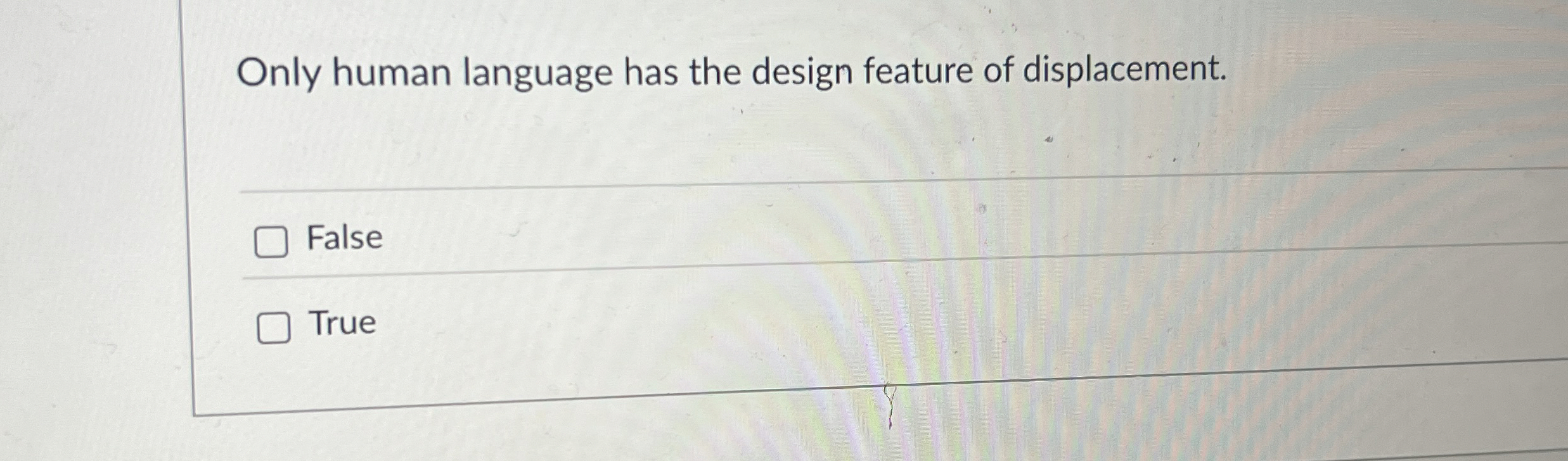 Only human language has the design feature of