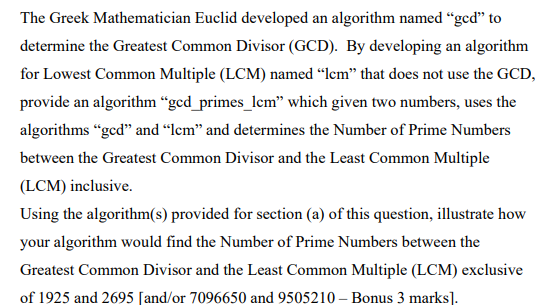 In python algorithim The Greek Mathematician
