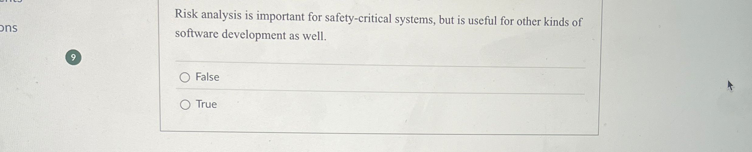 Risk analysis is important for safety - critical