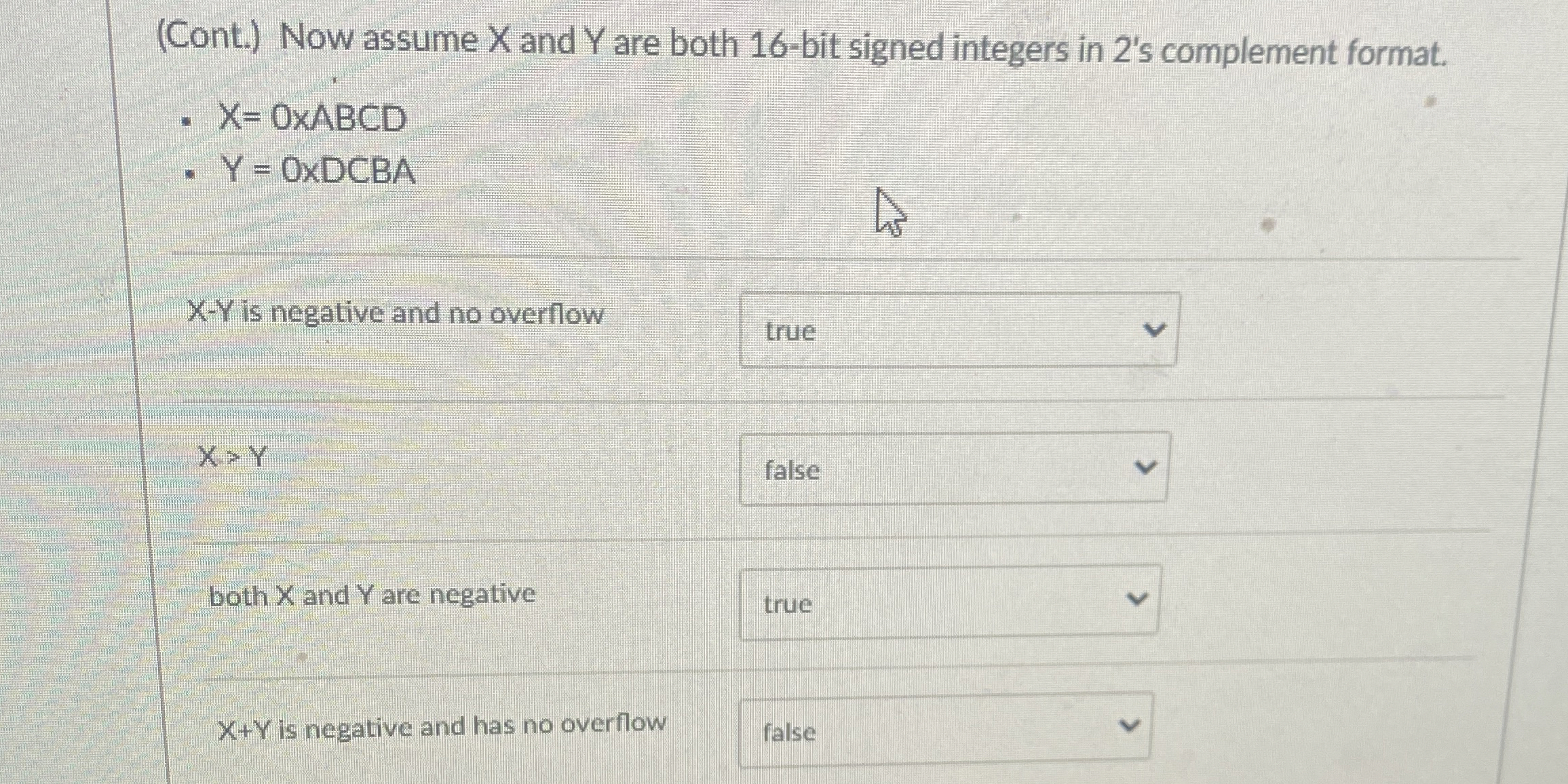 ( Cont . ) Now assume X and Y are both 1 6 - bit