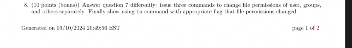 ( 1 0 points ( bonus ) ) Answer question 7