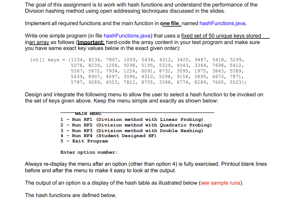 The code should follow the instructions and