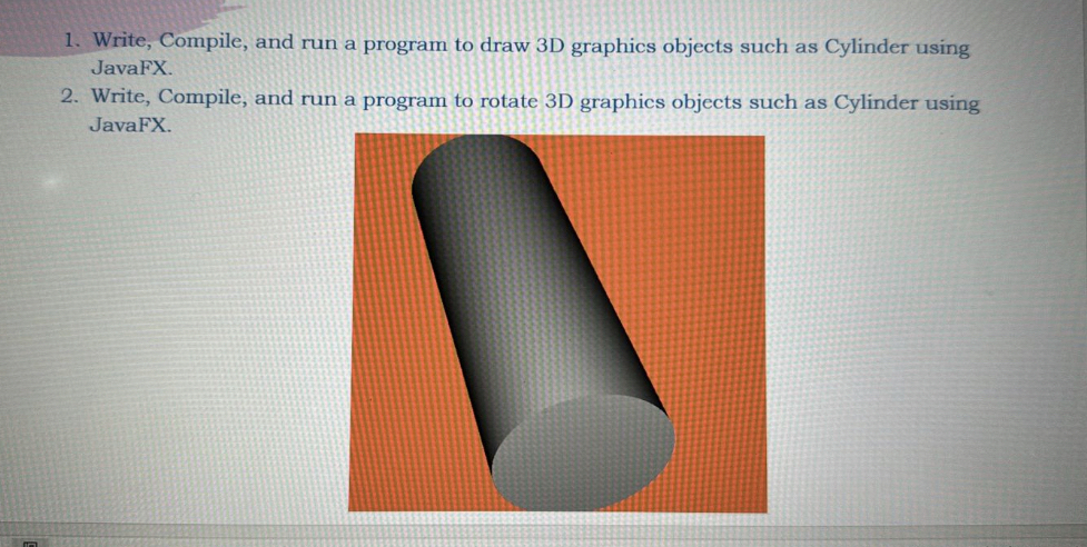 Write, Compile, and run a program to draw 3 D