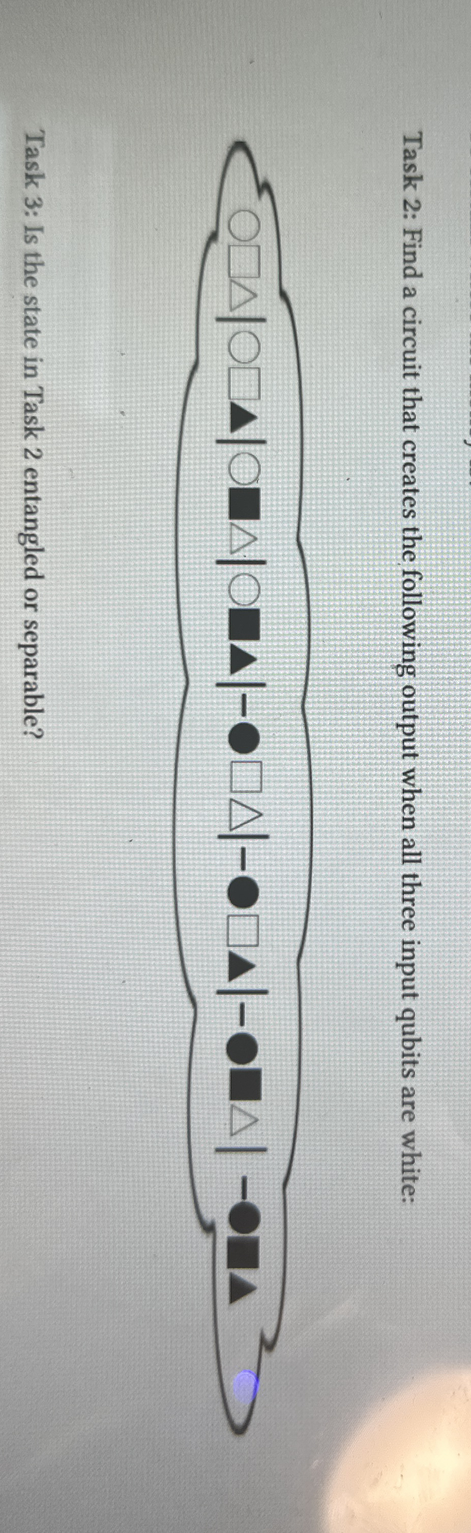 Task 2 : Find a circuit that creates the