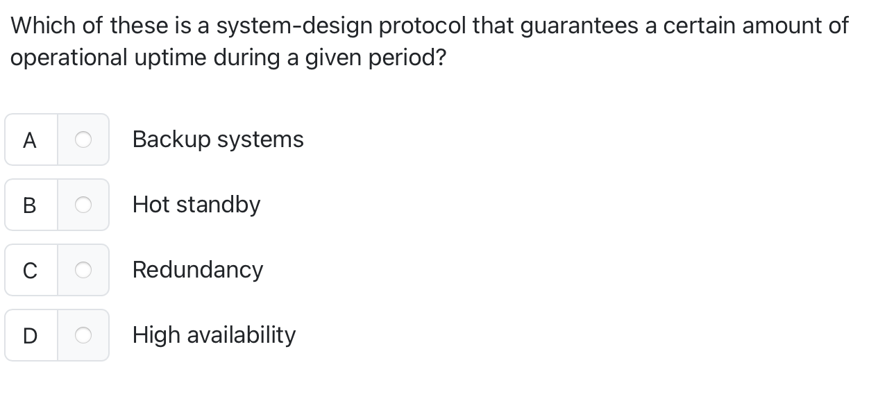 Which of these is a system - design protocol that