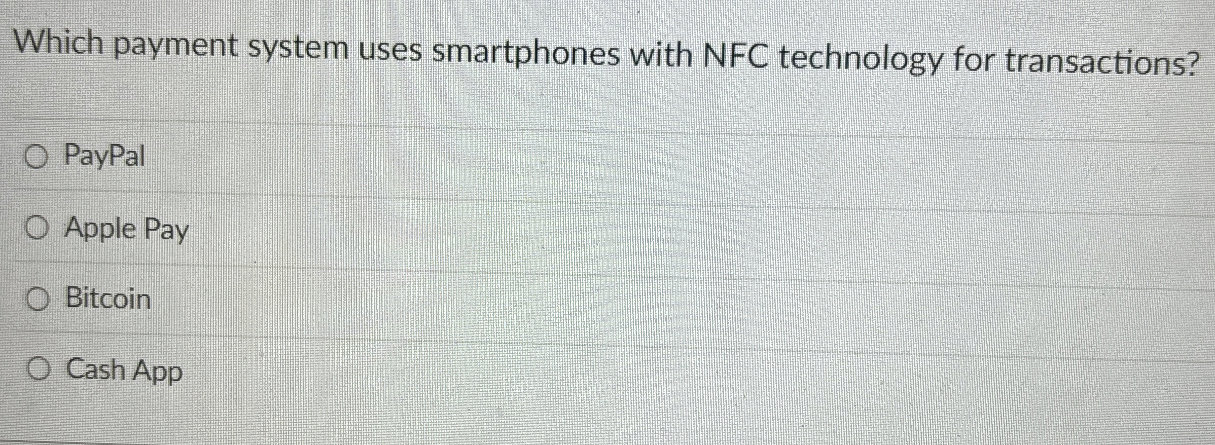 Which payment system uses smartphones with NFC