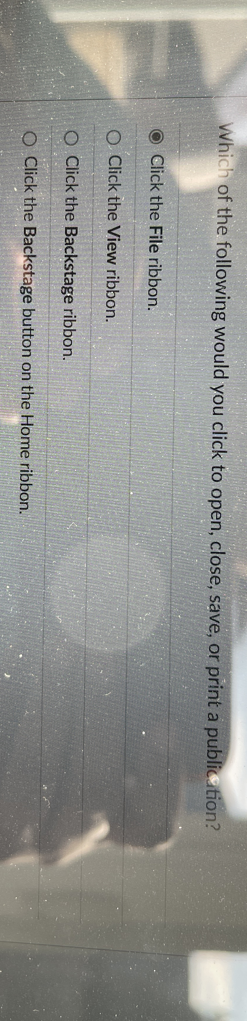 Which of the following would you click to open,