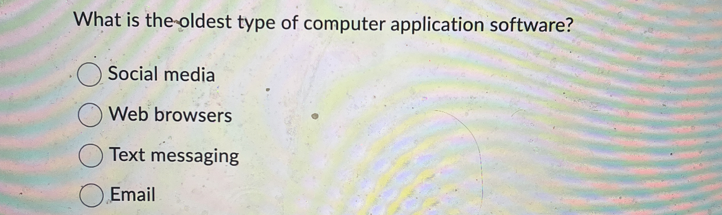 What is the - oldest type of computer application