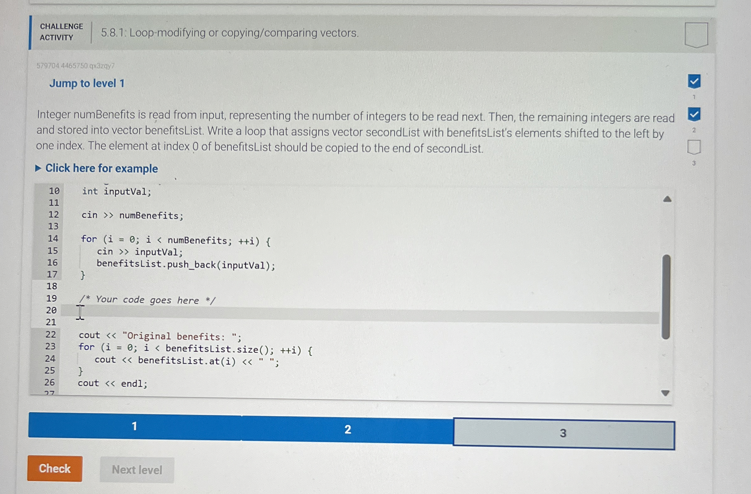 CHALLENGE ACTIVITY 5 . 8 . 1 : Loop - modifying