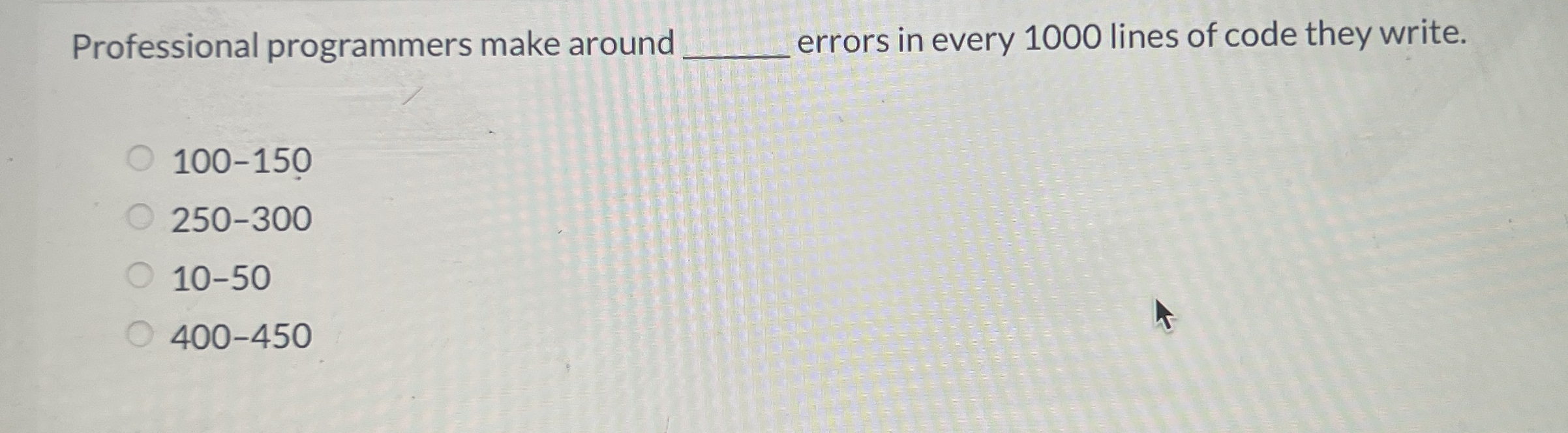 Professional programmers make around q , errors