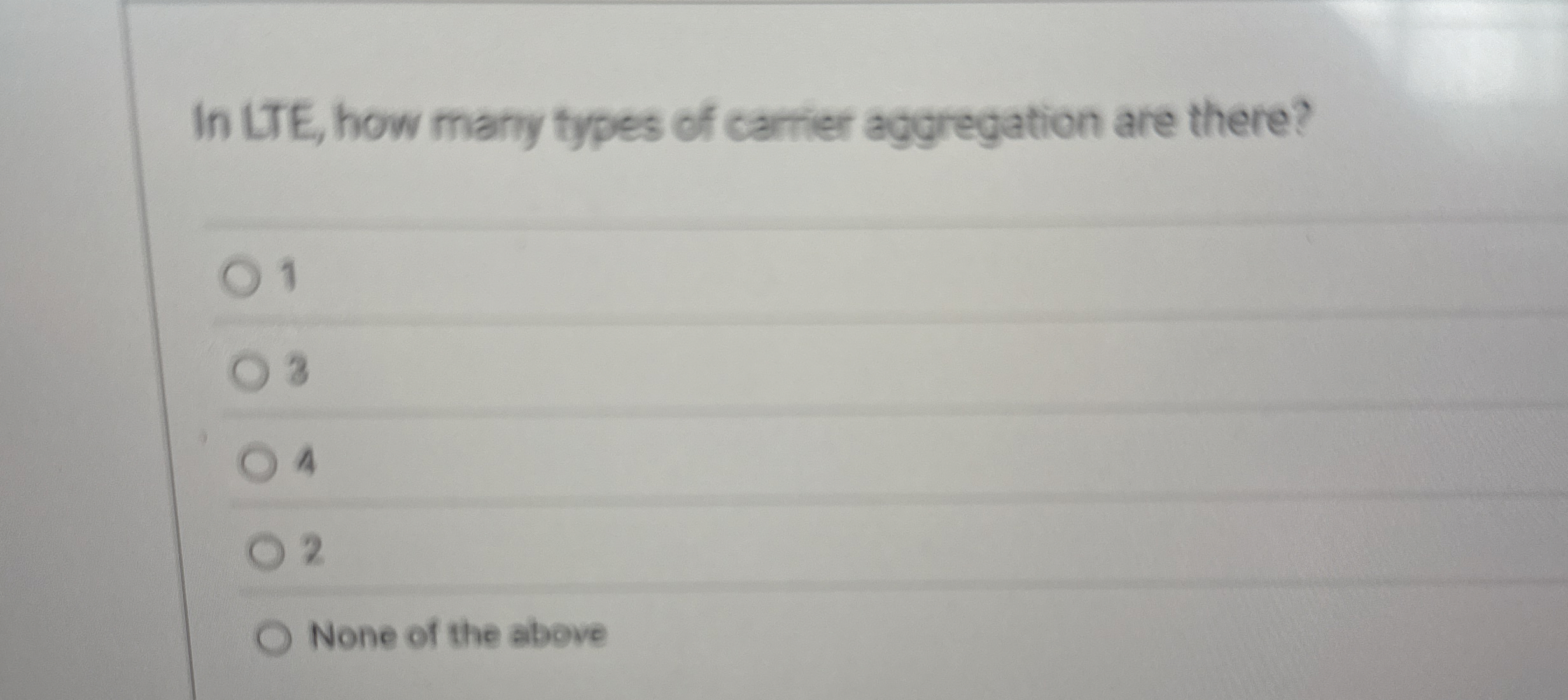 In LTE, how many types of carrier aggregation are