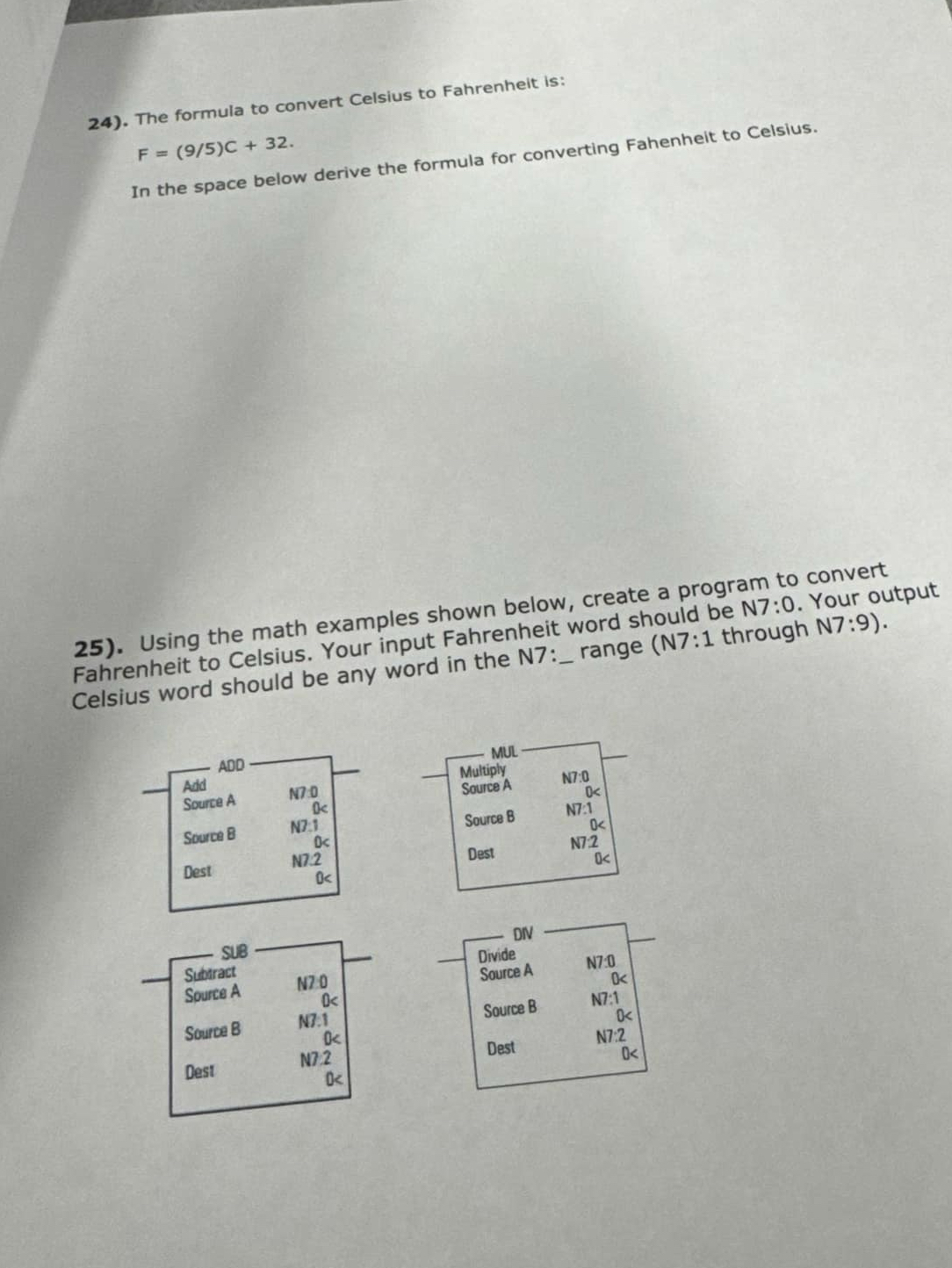 . The formula to convert Celsius to Fahrenheit