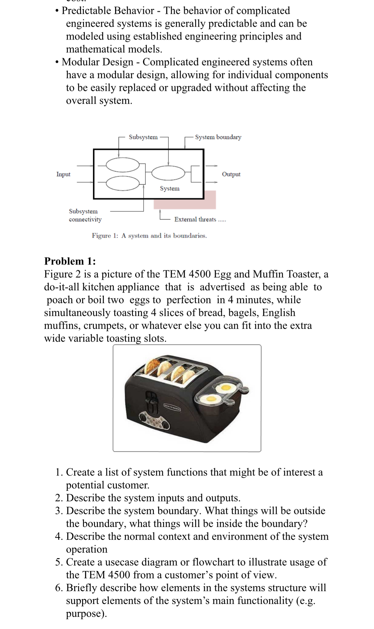 Problem 1 : Figure 2 is a picture of the TEM 4 5