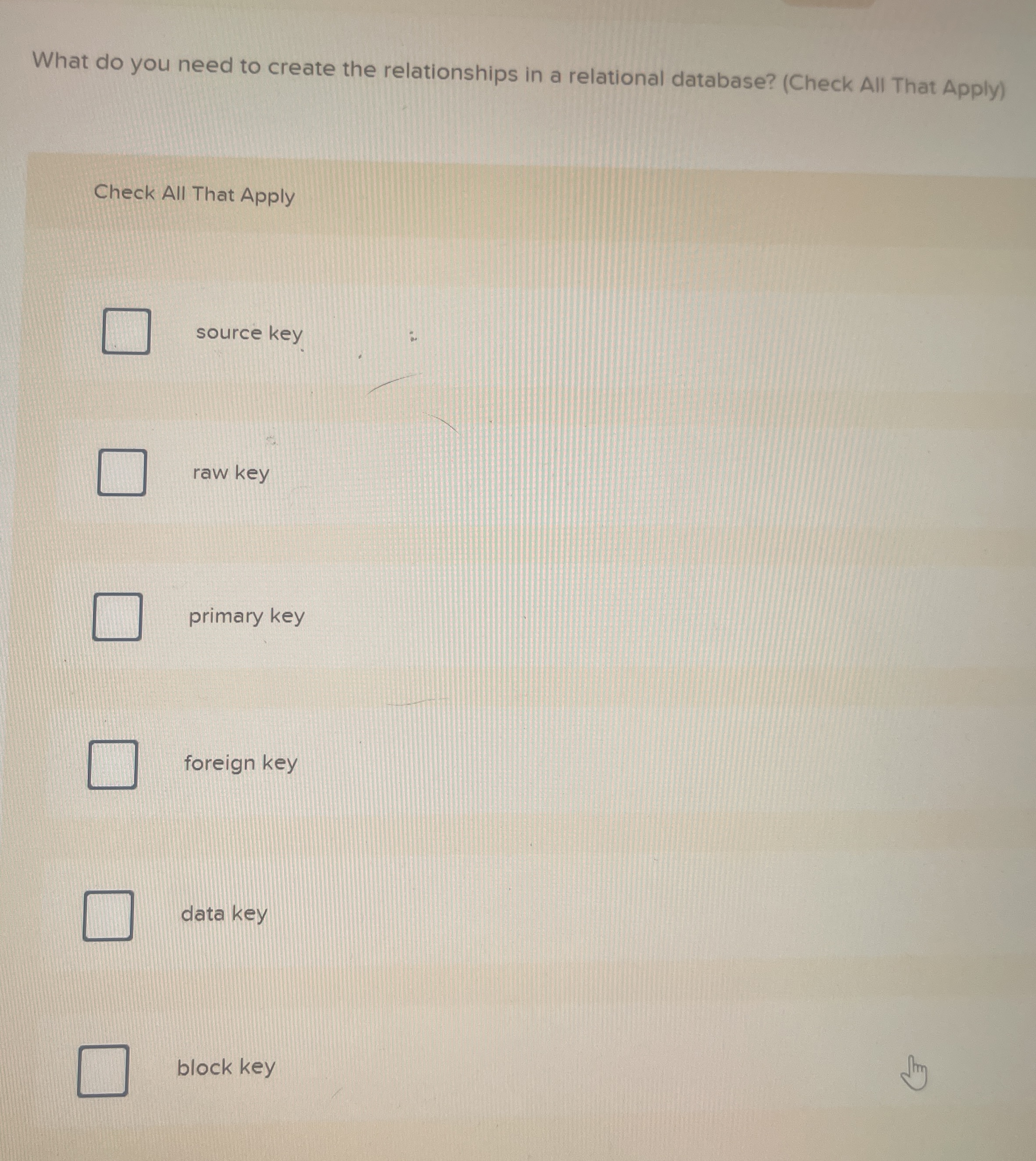 What do you need to create the relationships in a