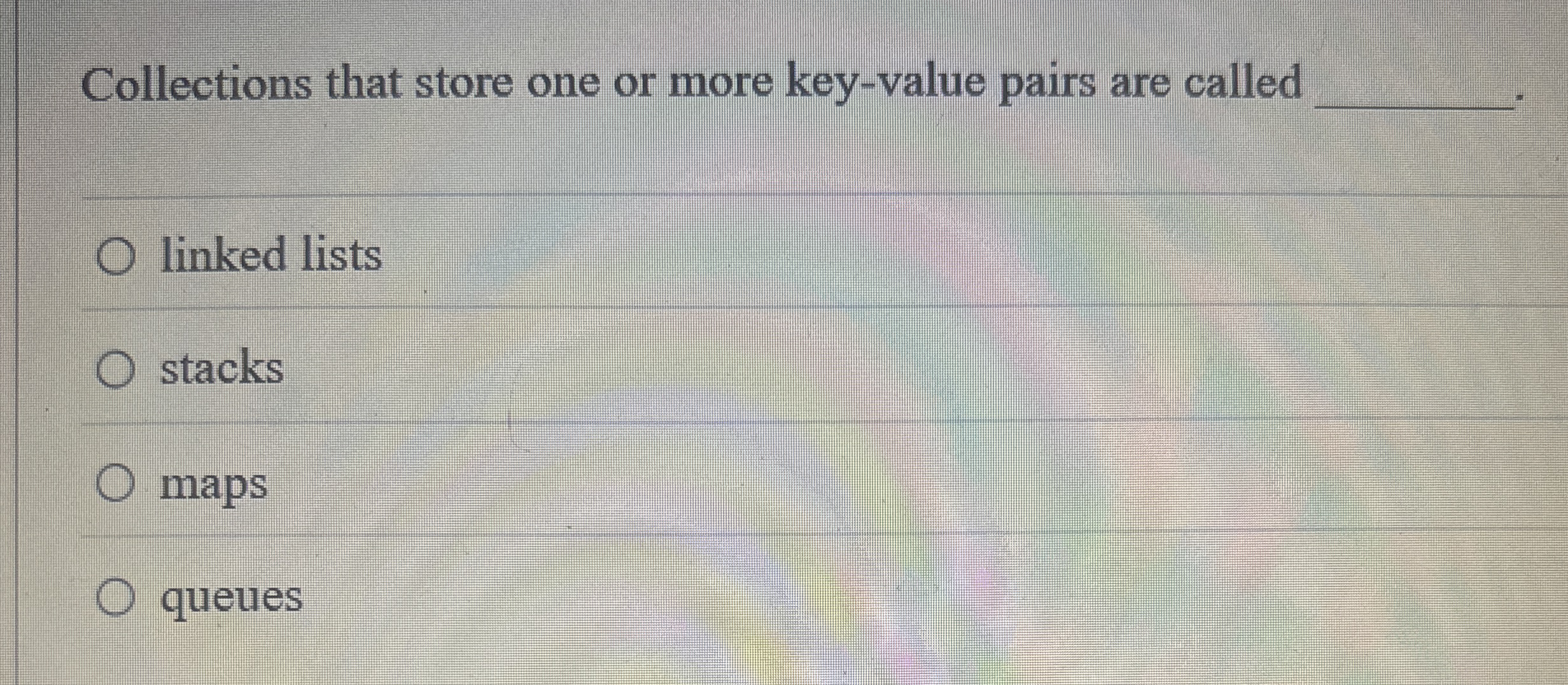 Collections that store one or more key - value