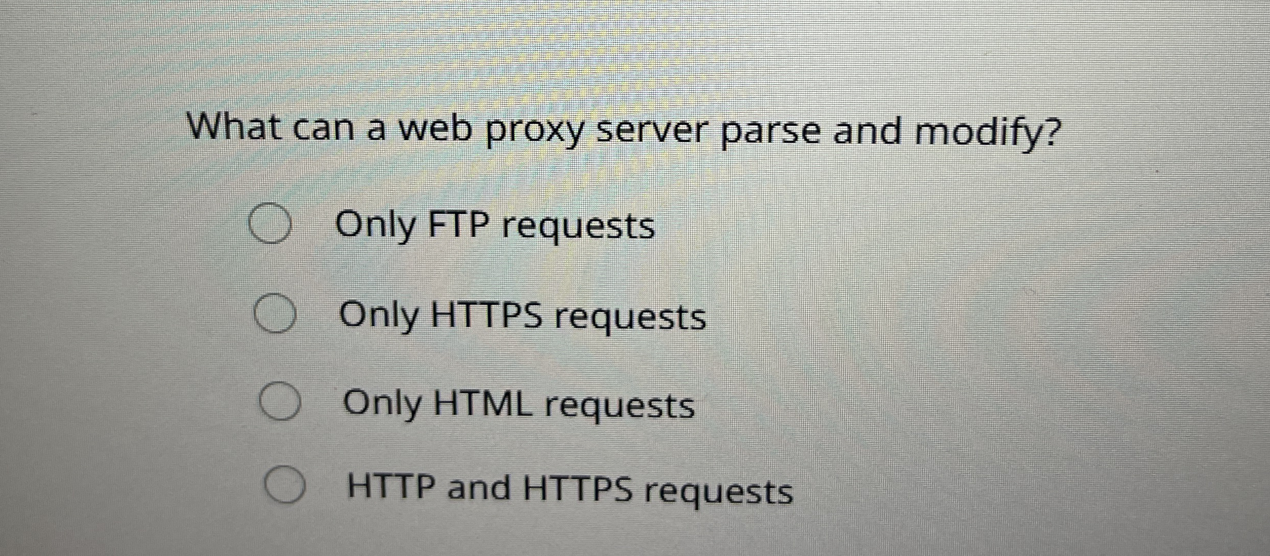 What can a web proxy server parse and modify?