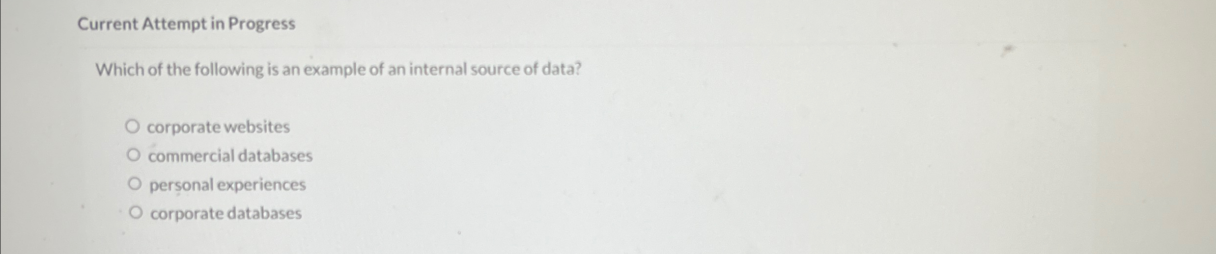 Current Attempt in Progress Which of the