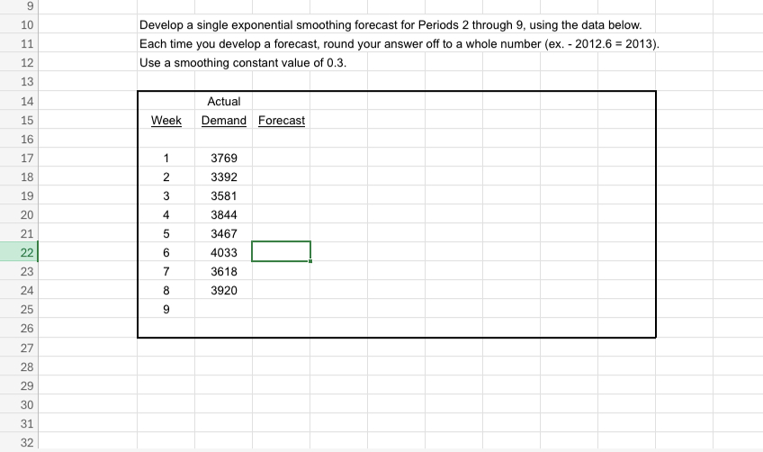 Please provide an excel code