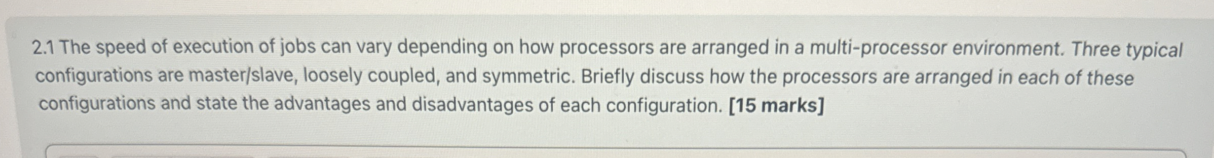 2 . 1 The speed of execution of jobs can vary
